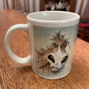 Vintage Humorous Horse Themed Coffee Cup Mug by Leanin' Tree